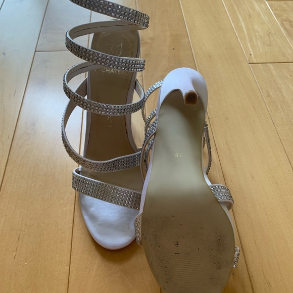 Women’s Stiletto High Heels crystal embellished wraparound strap - Picture 6 of 10